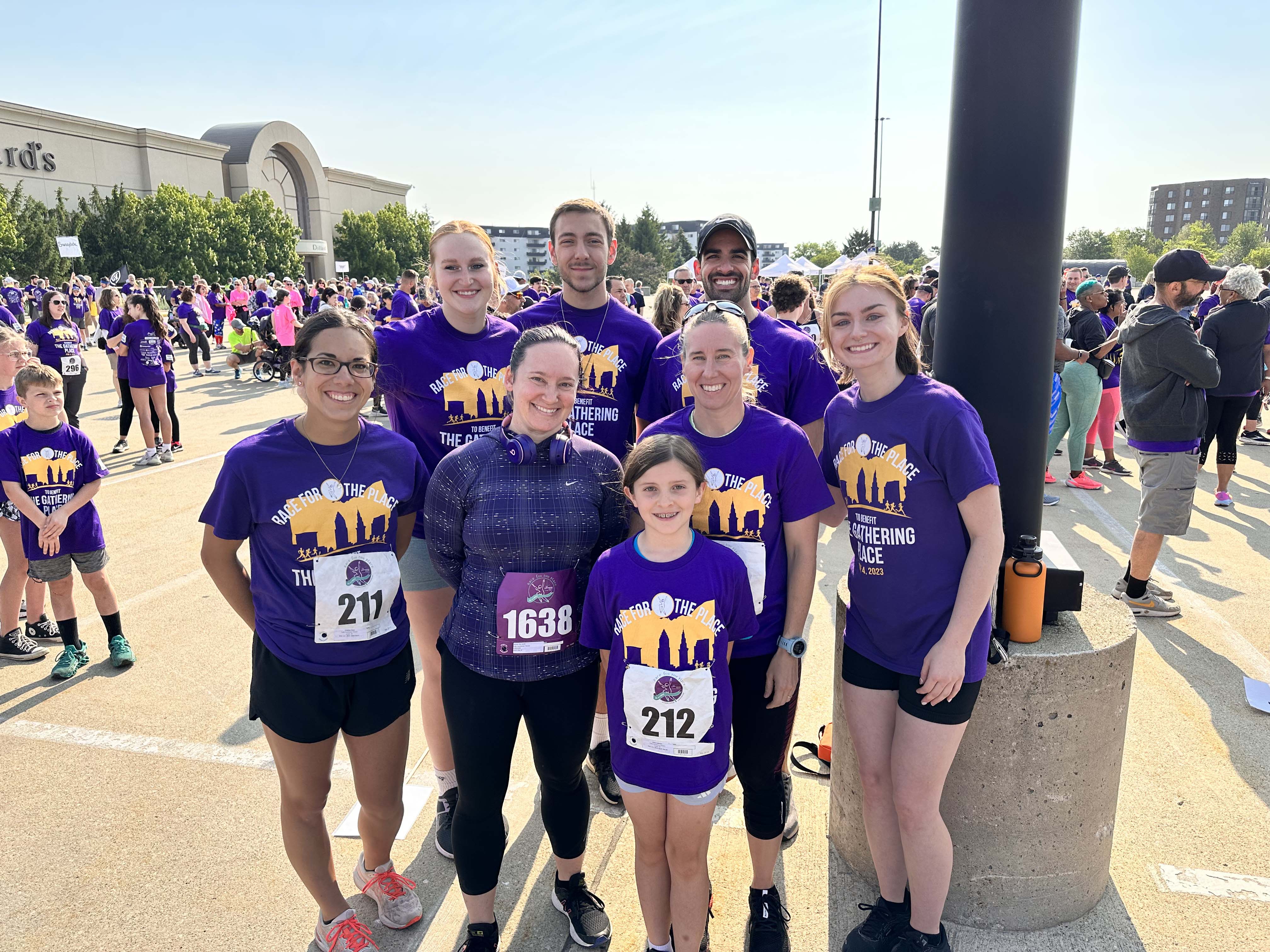 A group of faculty and students having competed in Race for the Place