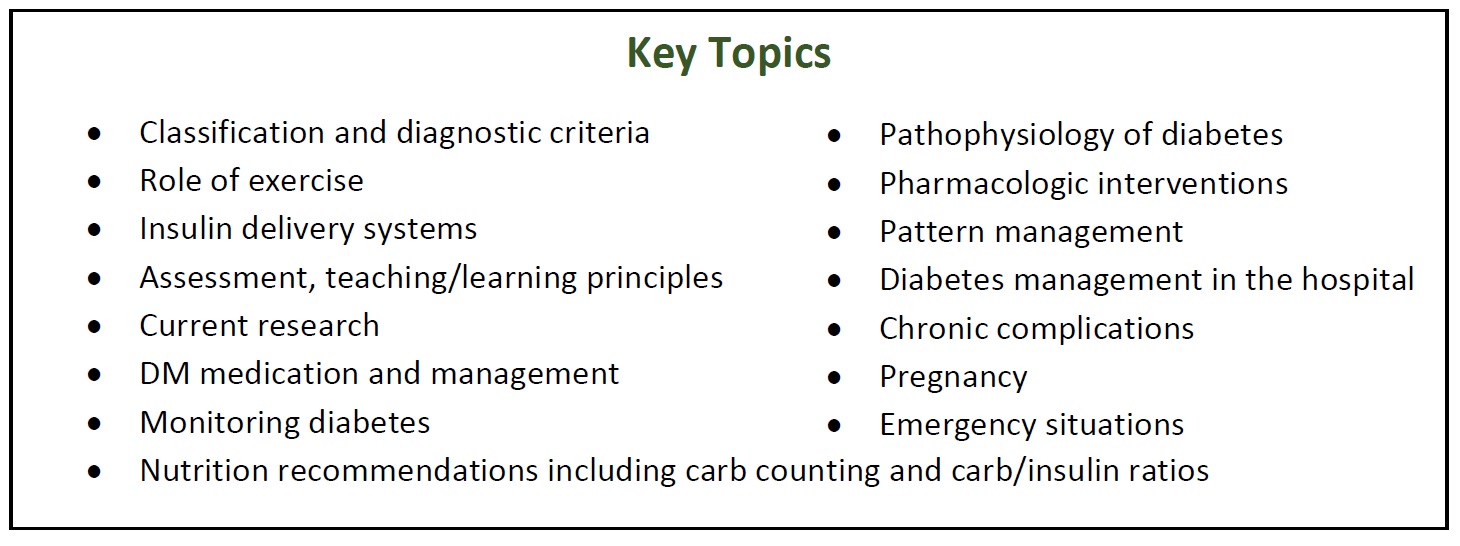 Diabetes Education Key Topics