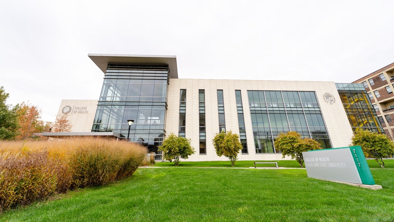 College of Health Building in fall
