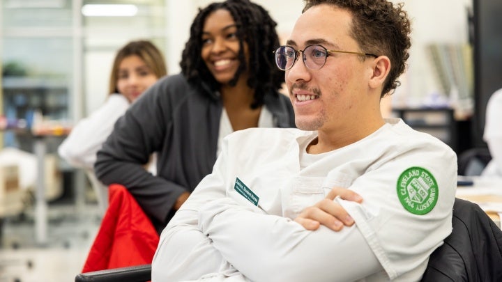 student nurses in class