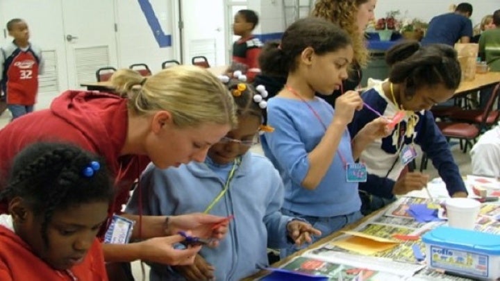 children working on occupations