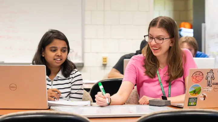 students collaborating