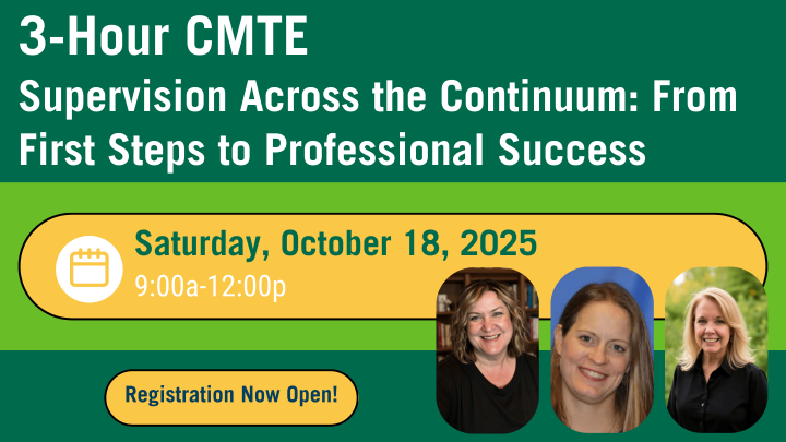 An image with "3-hour CMTE" and faces of three women presenters