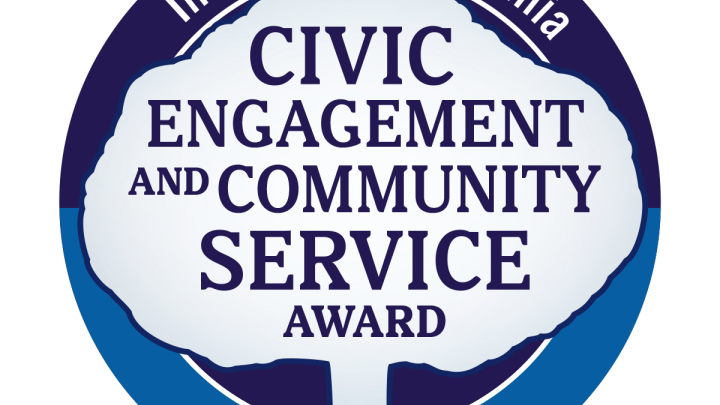 Civic Engagement and Community Service award seal 2026