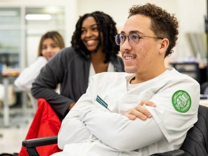 student nurses in class