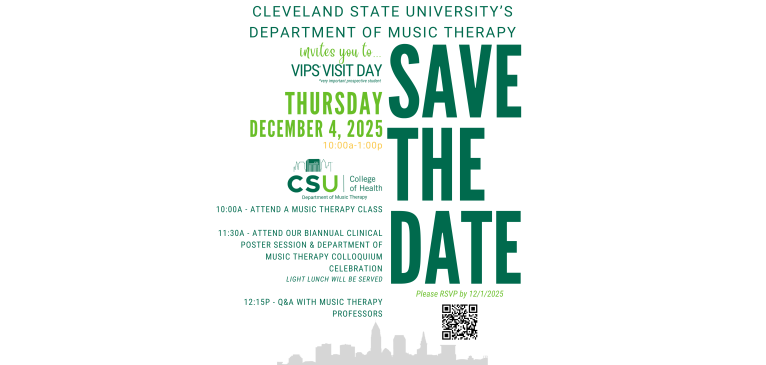 An image with a save the date for the very important prospective student day at cleveland state university