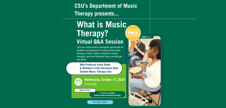 An image with event details for a virtual Q & A for interested prospective students
