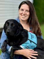 Dr. Aviva Vincent with Heddy the Therapy Dog